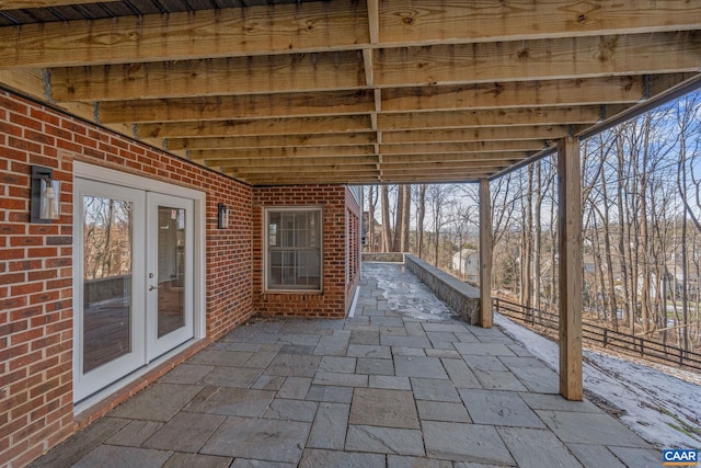 view of patio / terrace with french doors