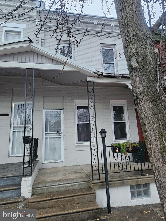 exterior space with covered porch