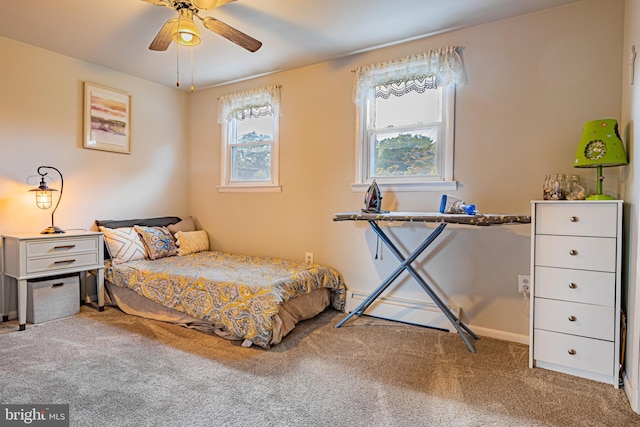 bedroom with carpet floors