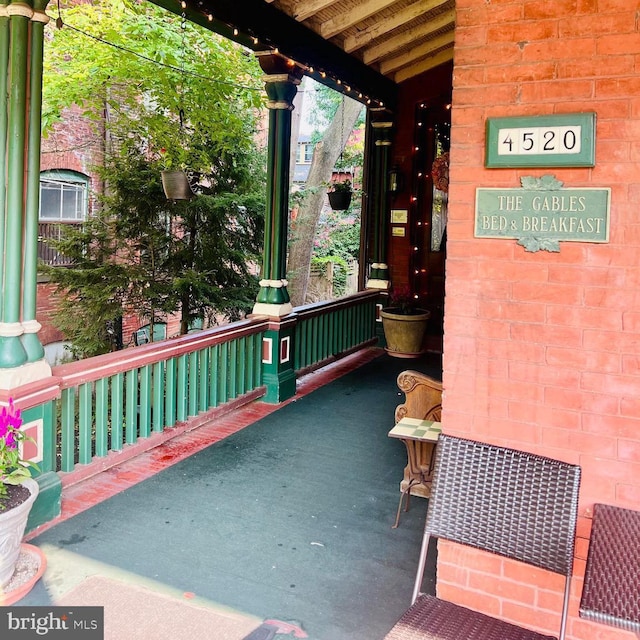 view of patio / terrace featuring covered porch