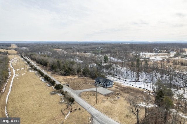 bird's eye view featuring a rural view