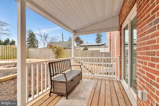 wooden deck with fence