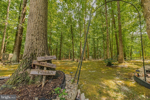 surrounding community featuring a view of trees