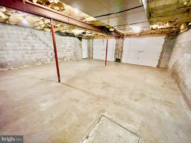 view of basement