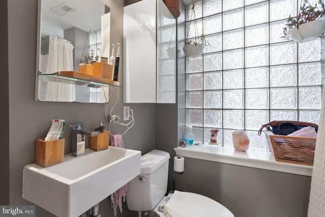 bathroom featuring sink and toilet