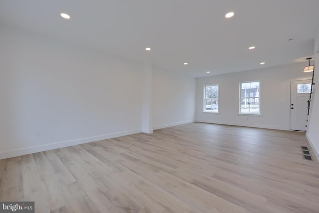 interior space featuring light hardwood / wood-style floors