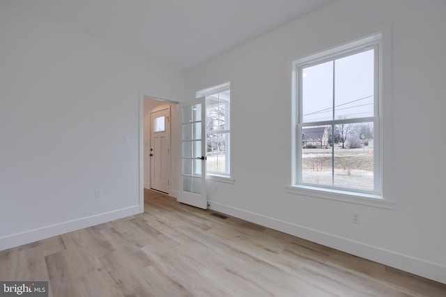 interior space featuring light wood-type flooring