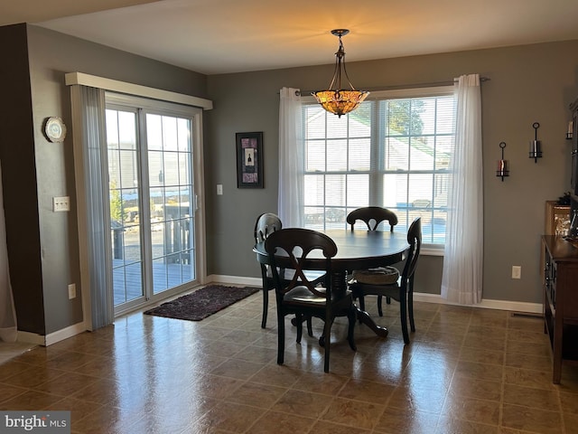 view of dining room