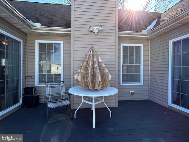 view of patio / terrace with a deck