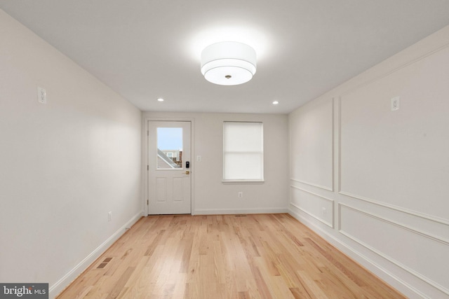 interior space featuring light hardwood / wood-style flooring