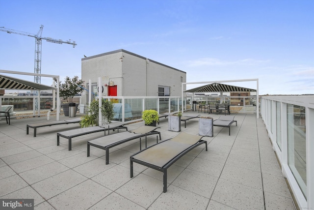 view of patio / terrace with a gazebo