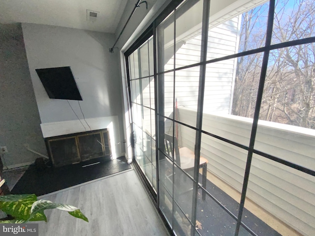 interior space featuring hardwood / wood-style flooring