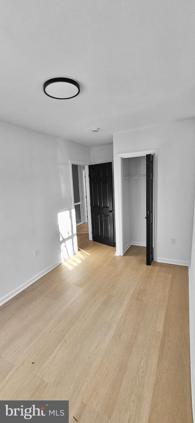 interior space with light hardwood / wood-style flooring