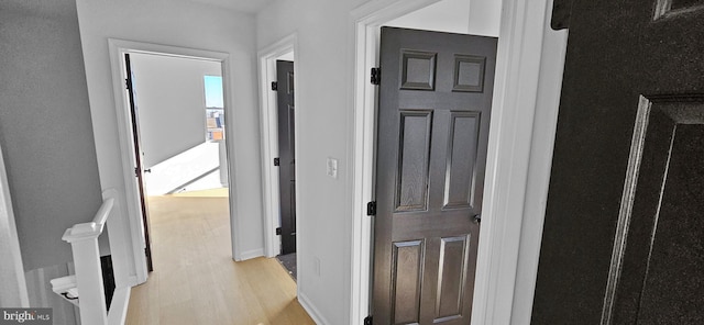 hall featuring light hardwood / wood-style floors