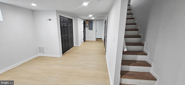 interior space featuring light hardwood / wood-style floors