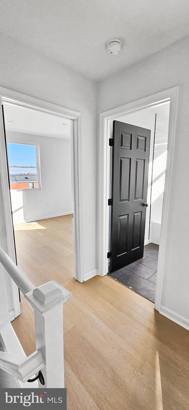 entrance foyer with wood-type flooring