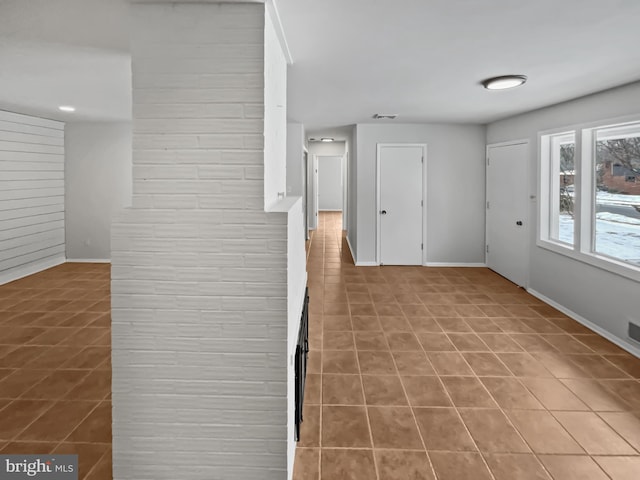 interior space with tile patterned flooring