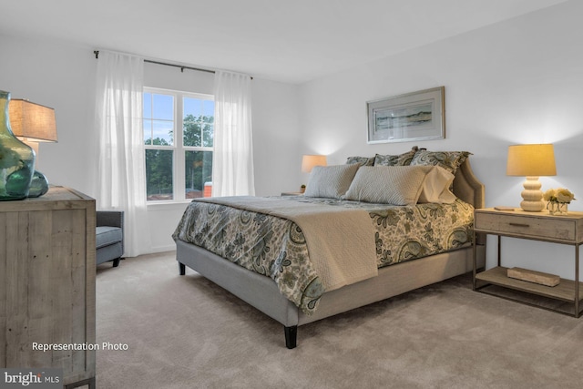 view of carpeted bedroom