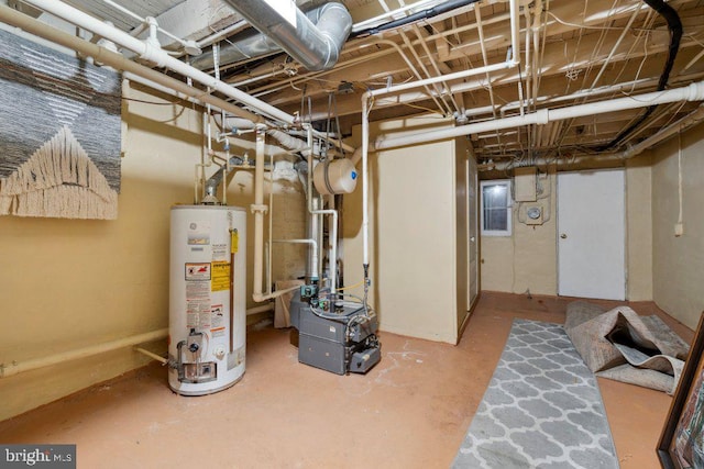 interior space with water heater