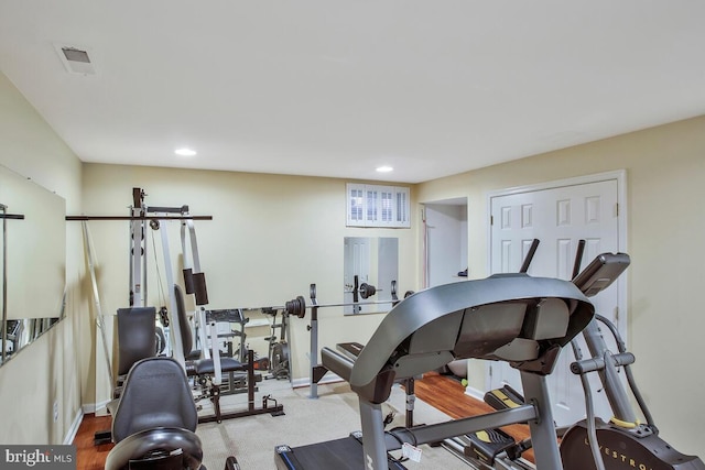 view of exercise room