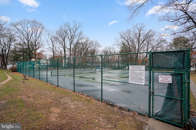 view of tennis court