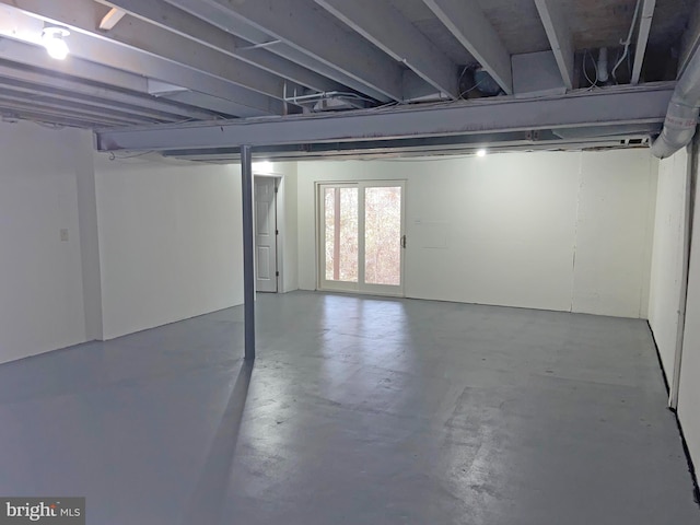 view of basement