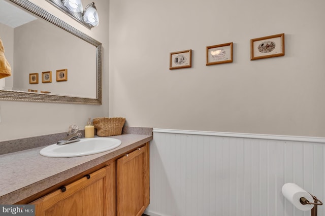 bathroom featuring vanity