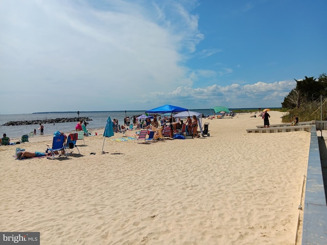 water view featuring a view of the beach