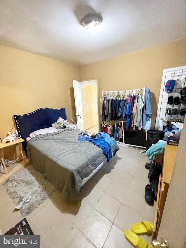 view of tiled bedroom