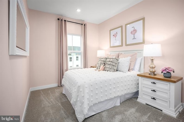 view of carpeted bedroom