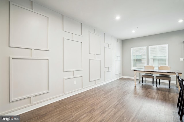 dining area featuring hardwood / wood-style flooring