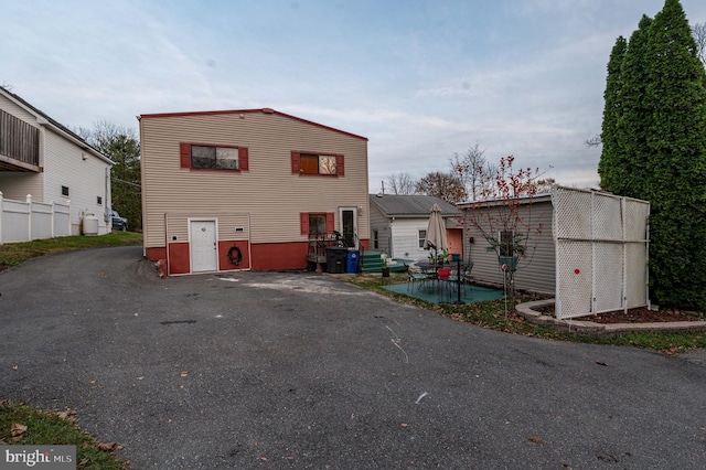 rear view of property with a patio area