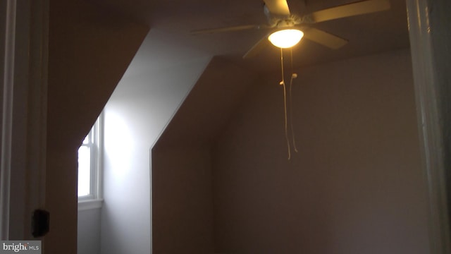 bonus room with ceiling fan