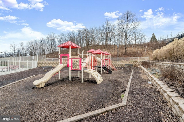 view of jungle gym