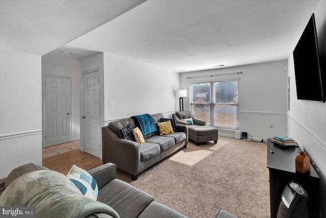 view of carpeted living room