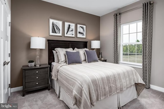 view of carpeted bedroom