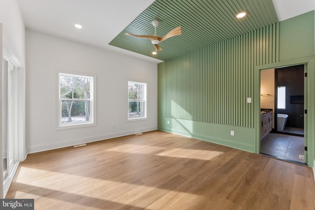 empty room featuring light hardwood / wood-style floors