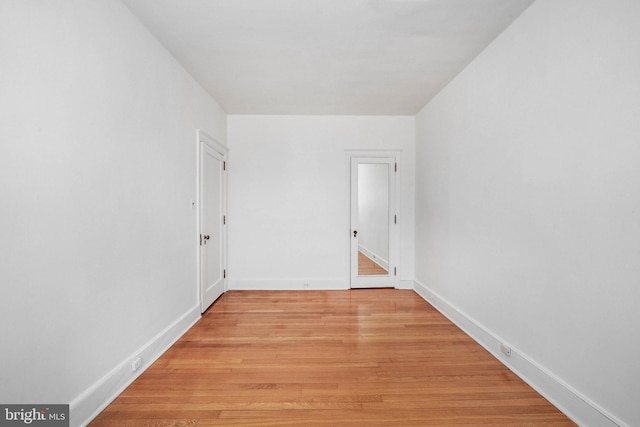 empty room featuring light hardwood / wood-style flooring