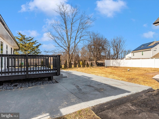 exterior space featuring a patio area and a deck