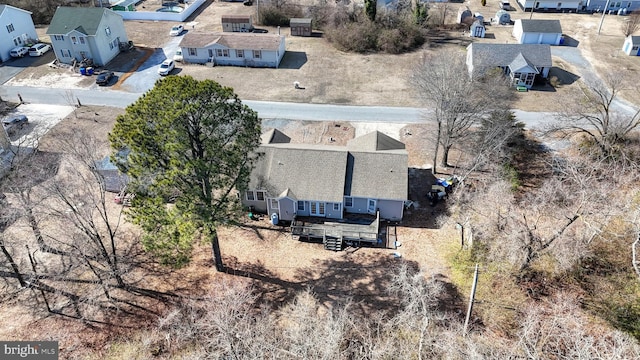 aerial view featuring a residential view