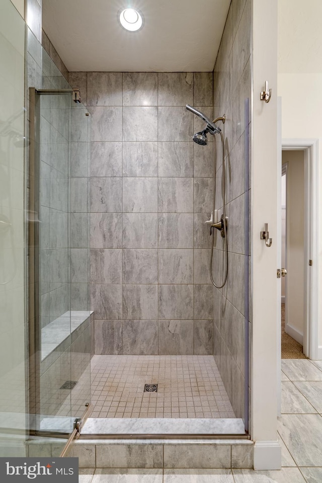 bathroom with walk in shower