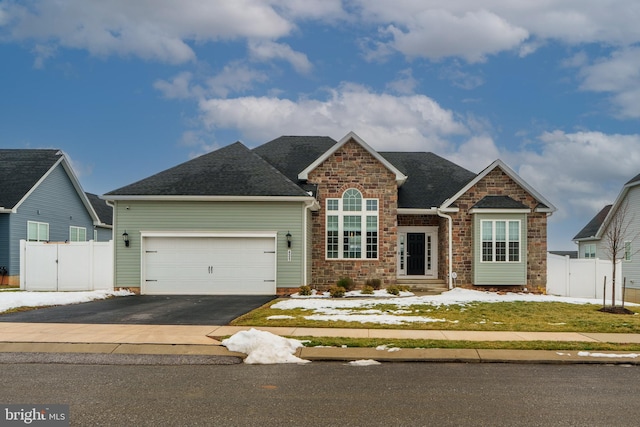 craftsman-style house with a garage