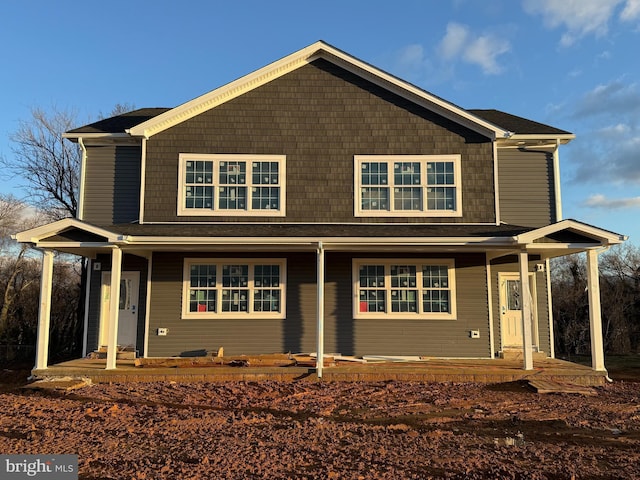 view of front of home featuring covered porch