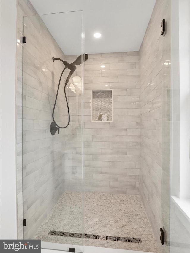 bathroom featuring walk in shower