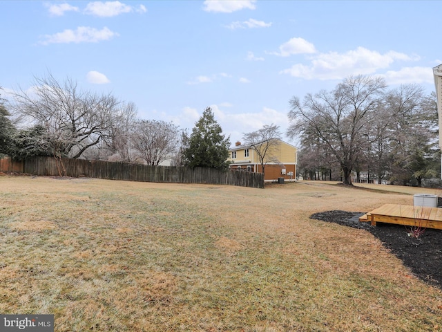 view of yard featuring a deck