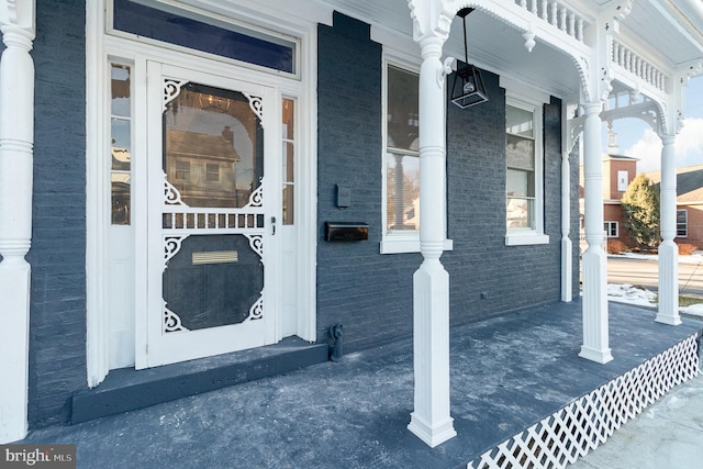 view of doorway to property