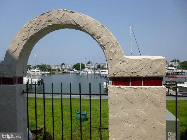 view of water feature