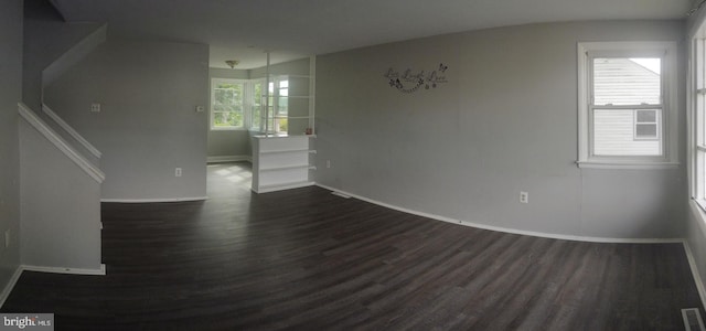 interior space featuring dark hardwood / wood-style flooring