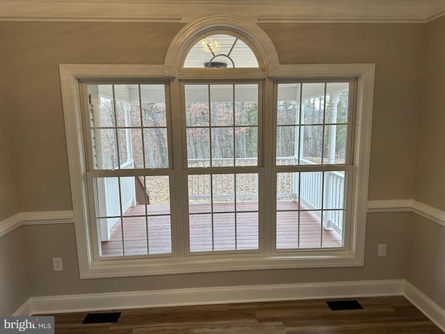 doorway to outside with hardwood / wood-style flooring