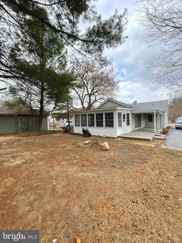 view of rear view of property